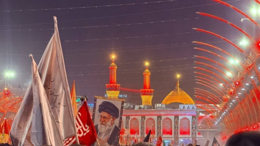 انطلاق مراسم تشييع السيد الخامنئي في كربلاء