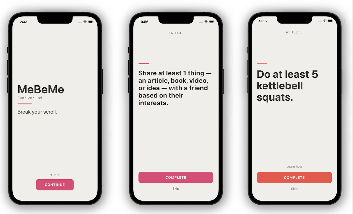 MeBeMe’s new ‘interrupter’ app helps you become your best self instead of doomscrolling