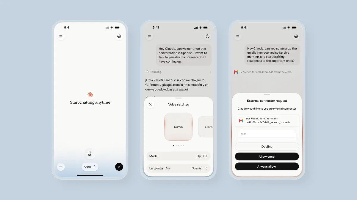 Anthropic updates Claude voice mode with more capable models