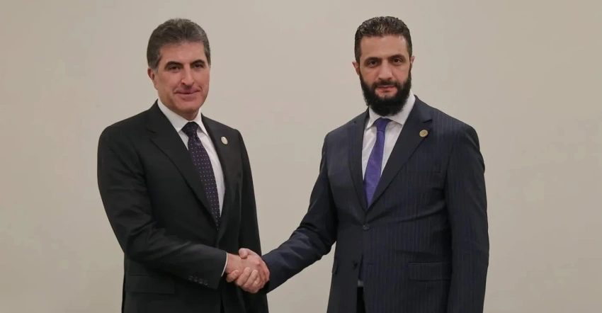 نيجيرفان بارزاني يصل دمشق ويلتقي الشرع لبحث الملفات المشتركة