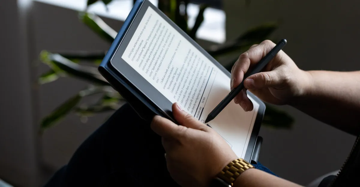 The first-gen Kindle Scribe is a big e-reader and digital notebook that’s $150 refurbished