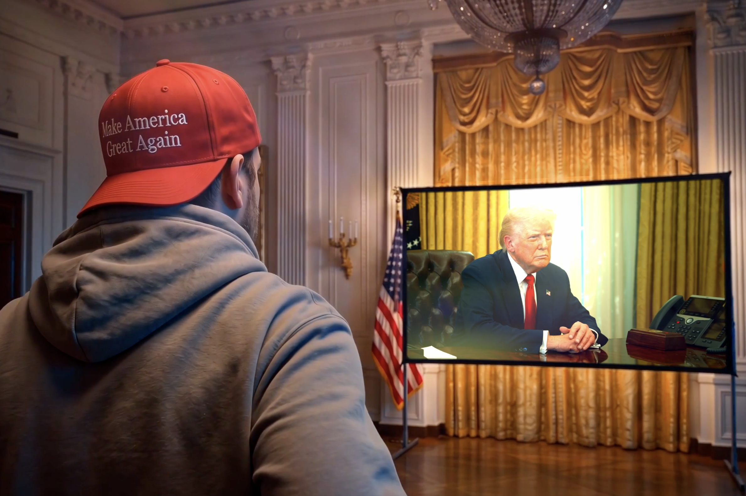 Donald Trump’s White House Rips Off Nicole Kidman’s AMC Theatres Ad: ‘We Come to This Place for MAGA’