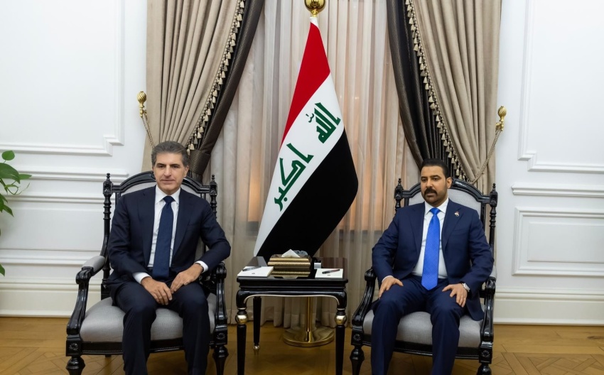بارزاني: عقدت اجتماعاً مثمراً مع الزيدي وأكدنا على الإصلاح الاقتصادي وحصر السلاح