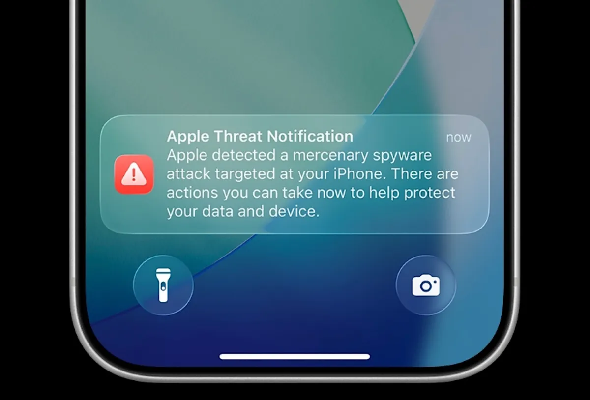 If Apple sends you a push notification alerting you to a spyware attack, take it seriously