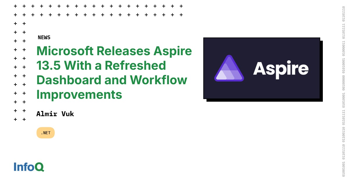 Microsoft Releases Aspire 13.5 With a Refreshed Dashboard and Workflow Improvements