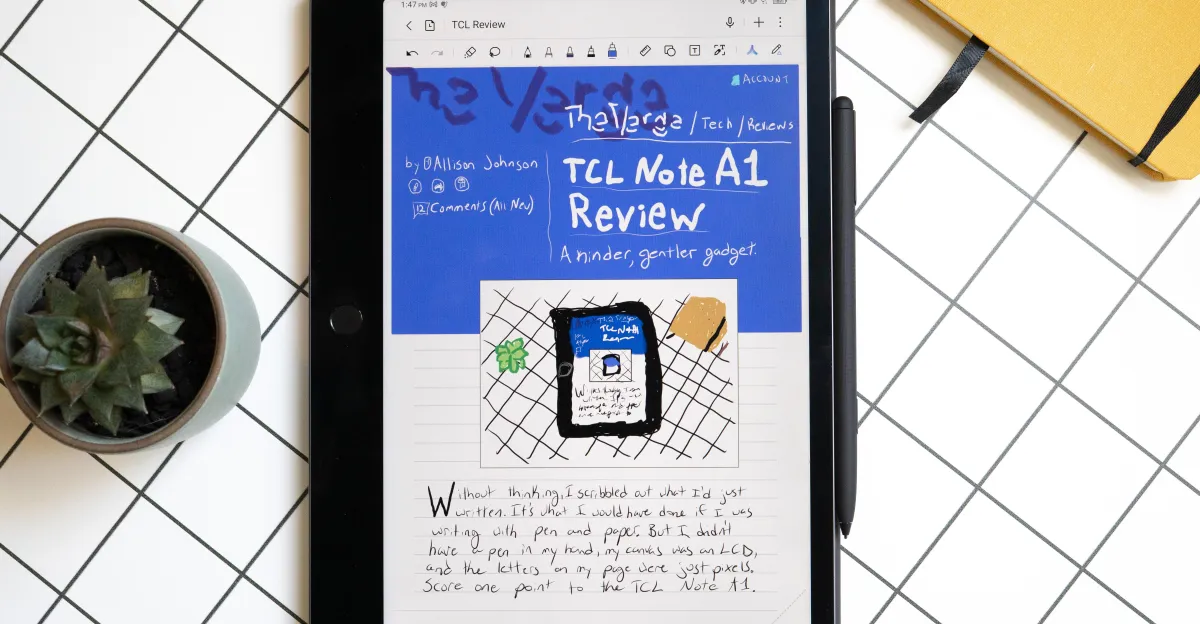 The TCL Note A1 is a kinder, gentler tablet