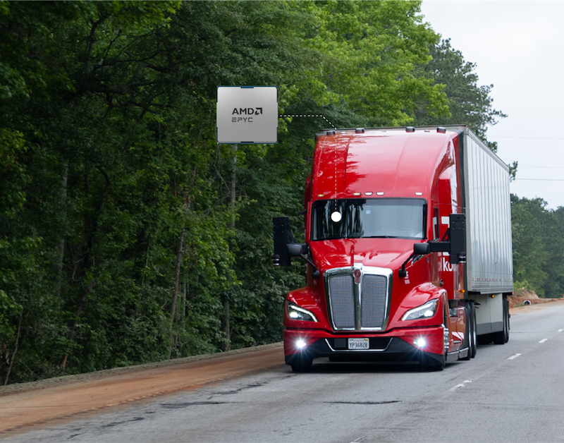 Kodiak AI and AMD collaborate to advance computing power for driverless trucking