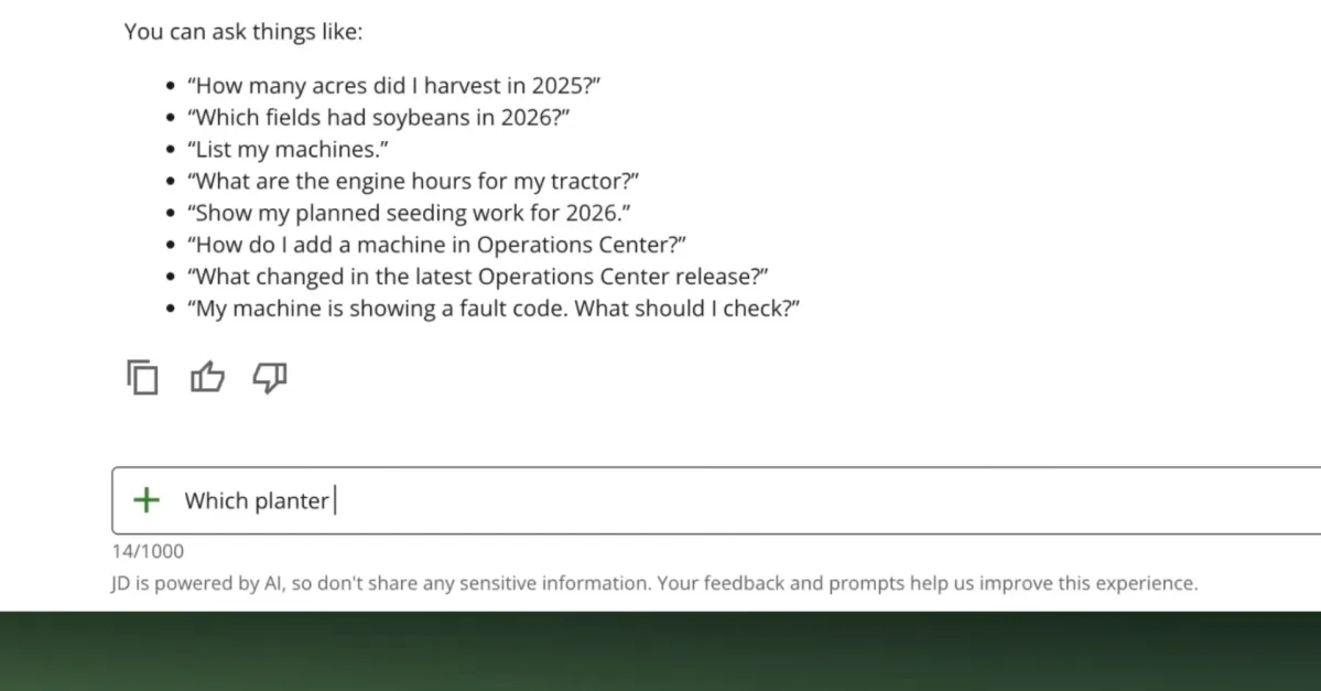 John Deere launched an AI chatbot for farmers