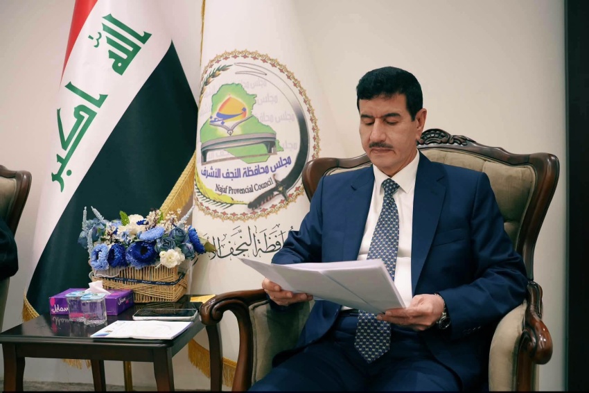 رئيس مجلس محافظة النجف: امل من الحكومة إعادة النظر بالعقوبات الامريكية على الخطوط الإيرانية