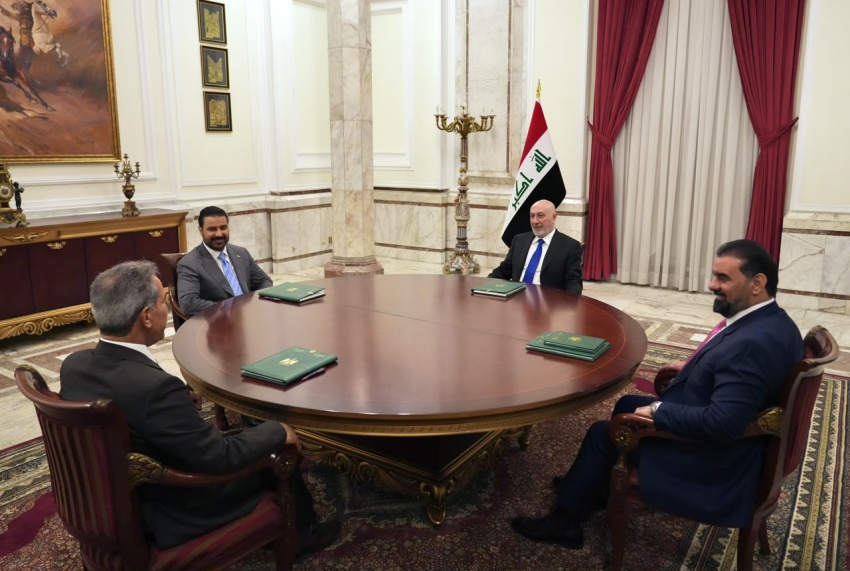 الرئاسات تعقد اجتماعا في قصر بغداد لبحث الأوضاع العامة في البلاد والمنطقة